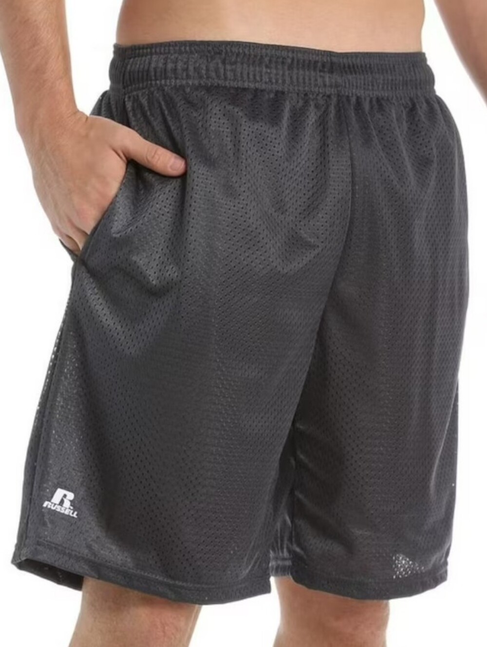 Russell Gray Mesh Athletic Shorts